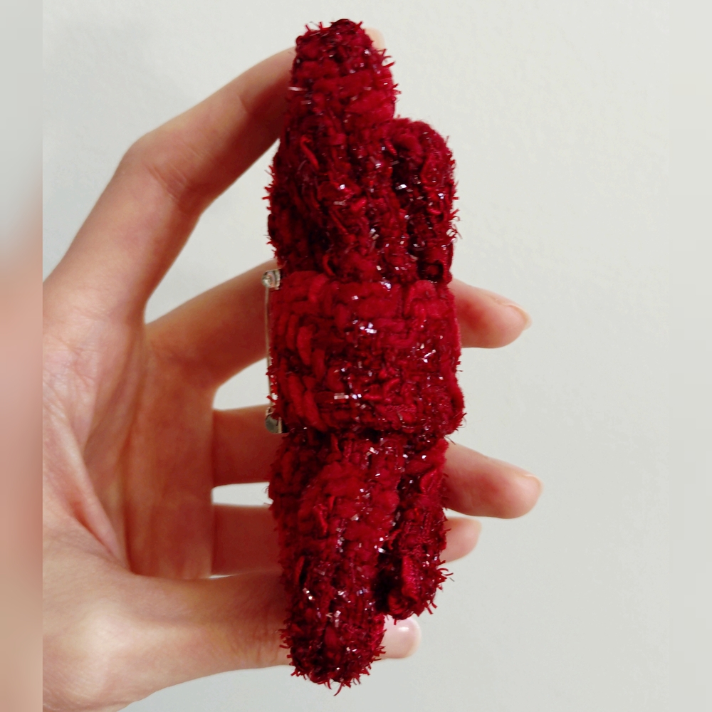 Or FREE when bundle over $50 - Red Tweed Bow Pins - Picture 2 of 6